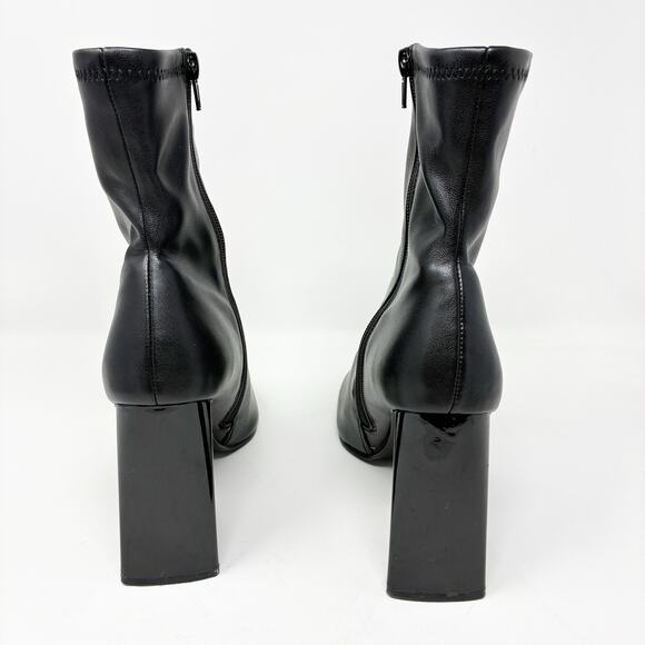 Steve Madden Ticker Black Triangle Heeled Black Boot 8 - Picture 6 of 10